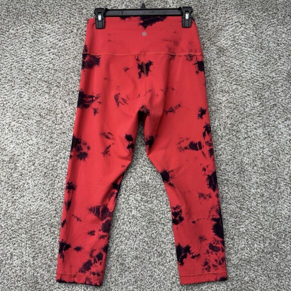 Lululemon Wunder Train High Rise Crop Leggings Women's 10 Lot Of 2 Crackle Glaze - Picture 7 of 16